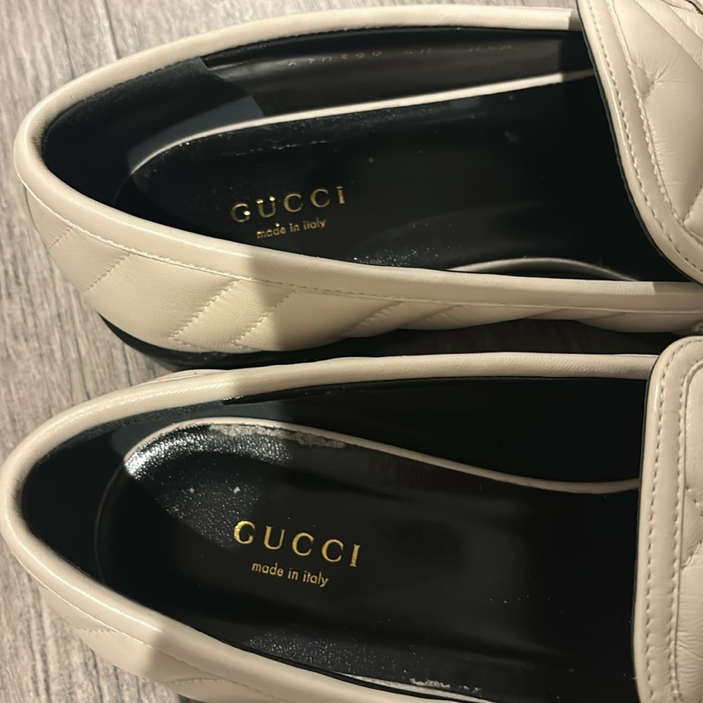 Gucci marmont ivory leather loafers LIKE NEW - Picture 2 of 5